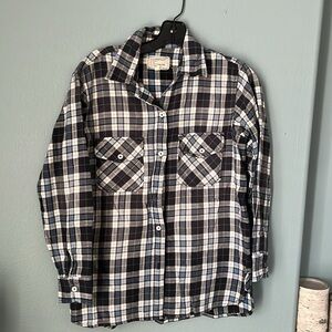 Current Elliot the perfect shirt in jet plaid
